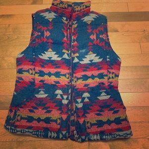 Aztec print vest